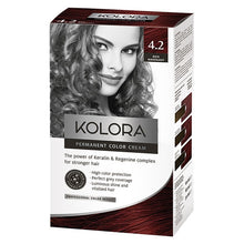 Load image into Gallery viewer, Kolora, Permanent Hair Color, 4.2. Rich Mahogany
