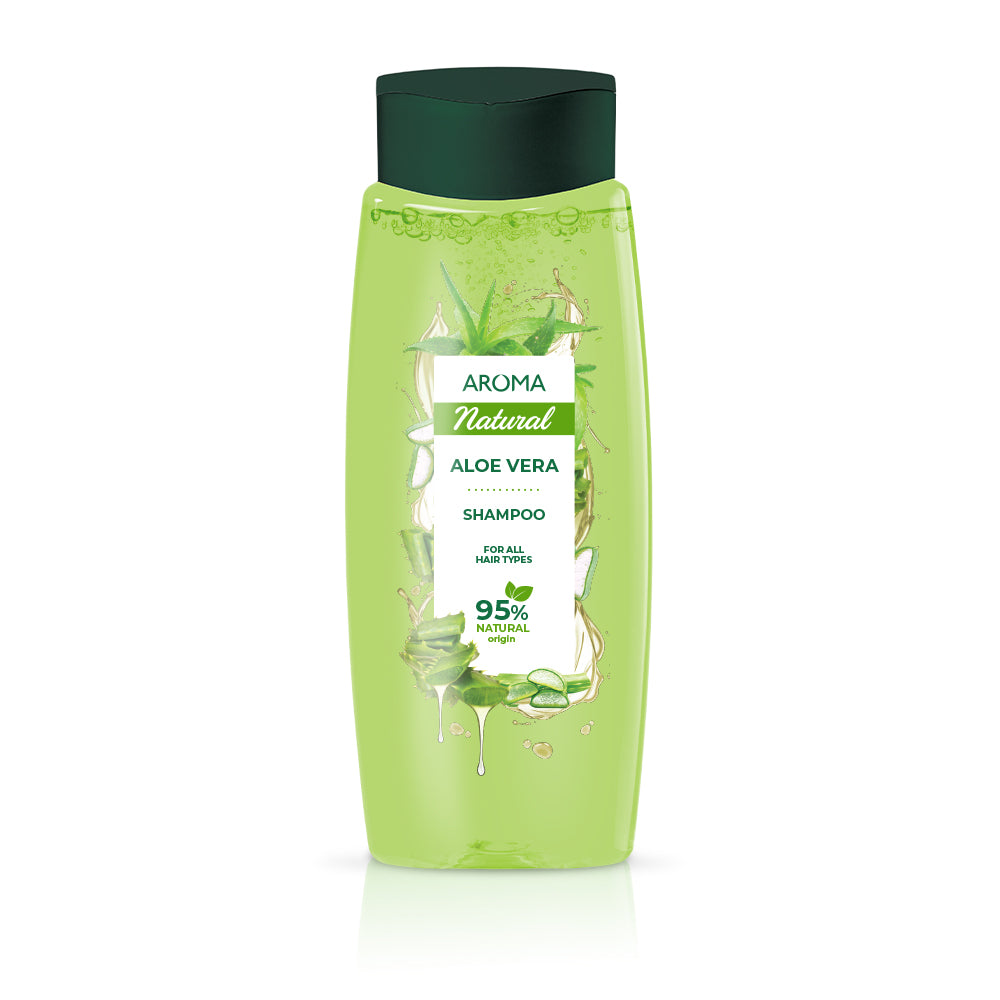 Aroma Natural Shampoo,Aloe Vera  For All Hair Types 400ml