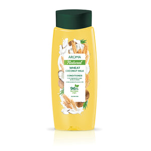 Aroma Natural Conditioner, Wheat Coconut Milk For Damaged Hair & Split Ends 400ml