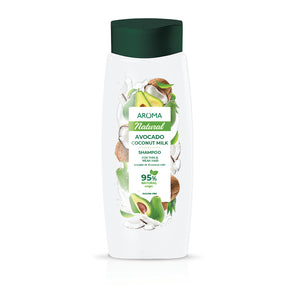 Aroma Natural Shampoo,Avocado Coconut Milk For Thin & Weak Hair 400ml