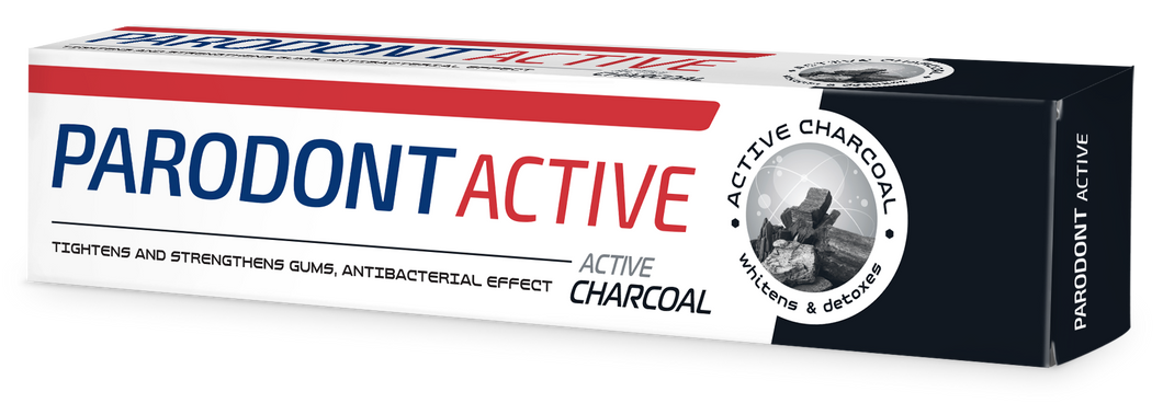 PARODONT ACTIVE Toothpaste Active charcoal 75 ml/3pack