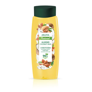 Aroma Natural Conditioner,Almond Coconut Milk For Greasy Roots & Dry Ends 400ml