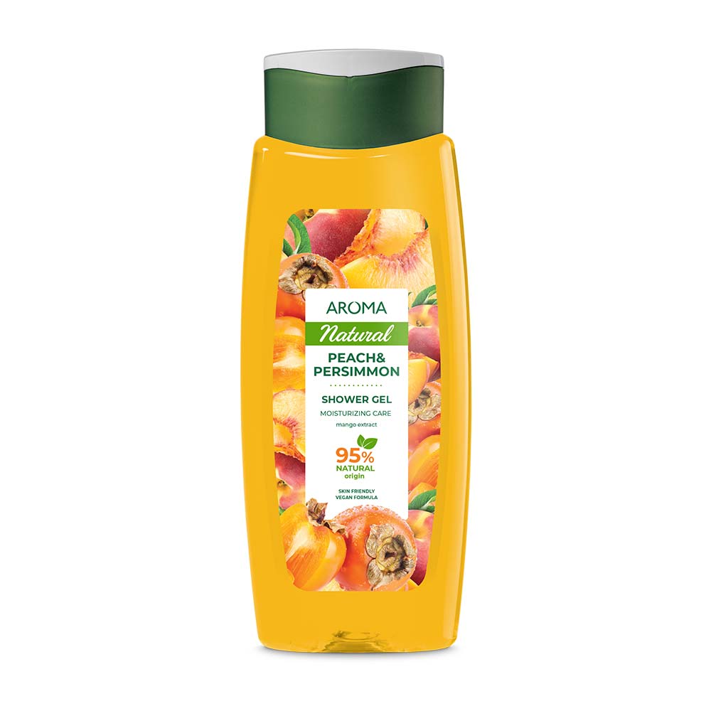 Aroma Natural Shower Gel, Peach & Persimmon Moisturizing Care  400 ml