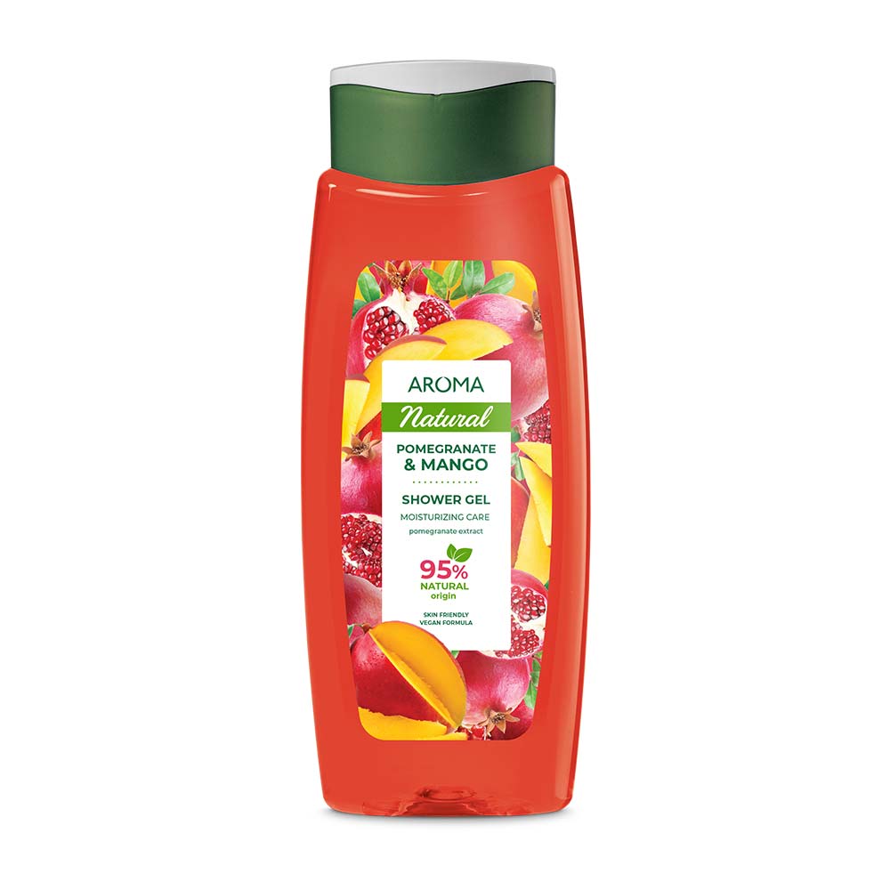 Aroma Natural Shower Gel,  Pomegranate & Mango  Moisturizing Care 400ml