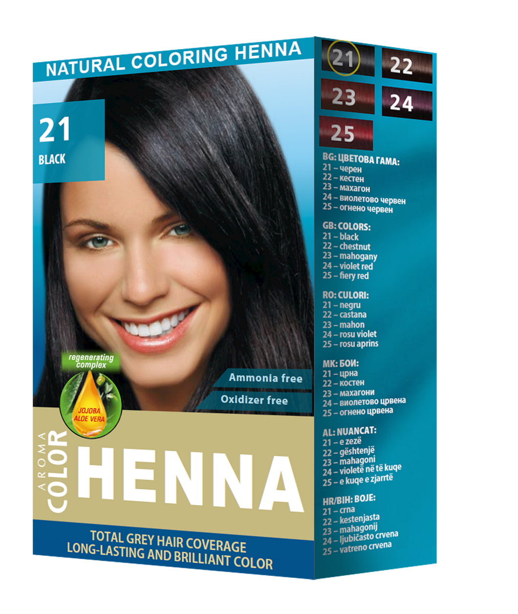 Aroma Color HENNA, 21 BLACK