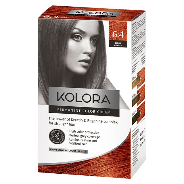 Kolora, Permanent Hair Color, 6.4 Light Copper