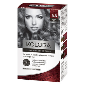 Kolora, Permanent Hair Color, 6.6 Intense Red