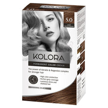 Load image into Gallery viewer, Kolora, Permanent Hair Color, 5.0 Light Mocha Brown
