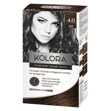 Load image into Gallery viewer, Kolora, Permanent Hair Color, 4.0 Warm Brown
