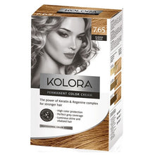 Load image into Gallery viewer, Kolora, Permanent Hair Color, 7.65 Almond Blonde
