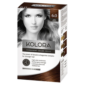 Kolora, Permanent Hair Color, 6.0 Light Brown